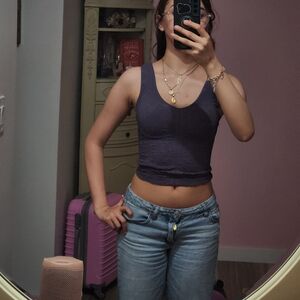 Purple Textured Knit Top